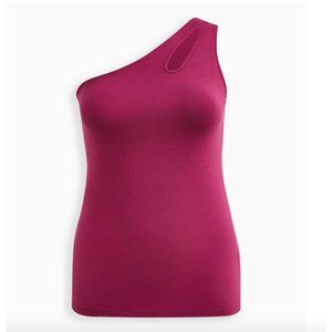 Torrid Purple Foxy One Shoulder Cutout Top‎ Sz 3X